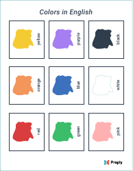 Document preview: English/Spanish Flashcards - Colors