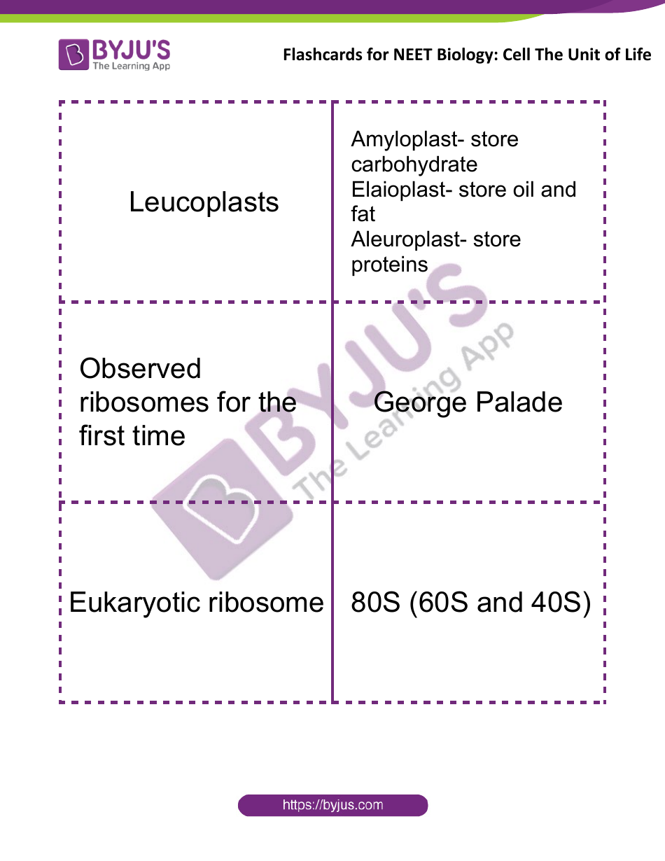 Neet Biology Flashcards - Cell the Unit of Life, Page 7