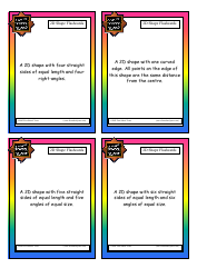 Document preview: 2d Shape Flashcards - First School Years