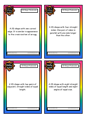2d Shape Flashcards - First School Years, Page 3