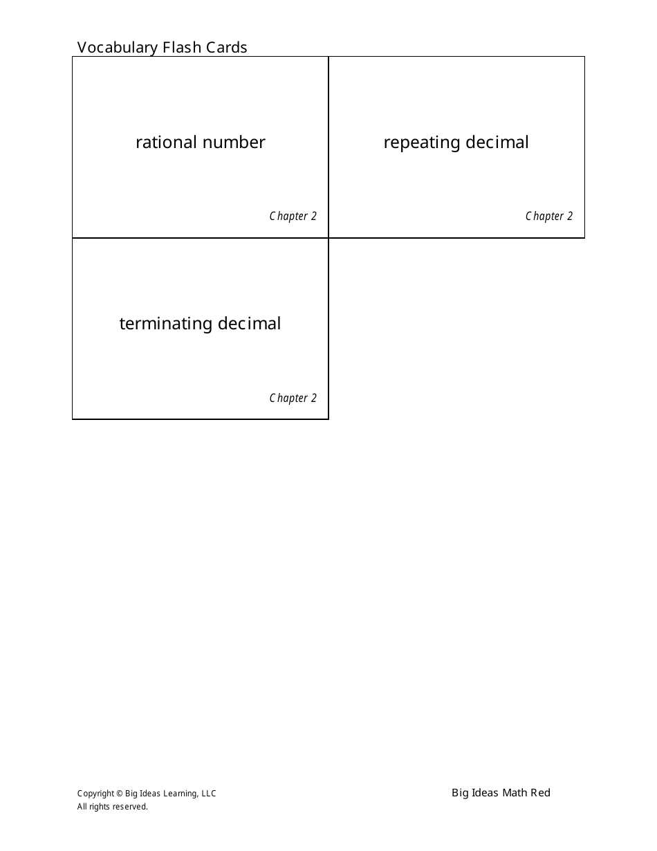 Grade 7 Math Vocabulary Flashcards Download Printable PDF | Templateroller