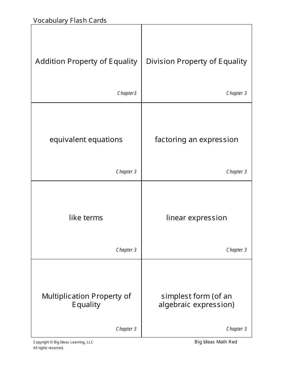 Grade 7 Math Vocabulary Flashcards Download Printable PDF | Templateroller