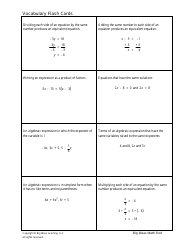 Grade 7 Math Vocabulary Flashcards, Page 14