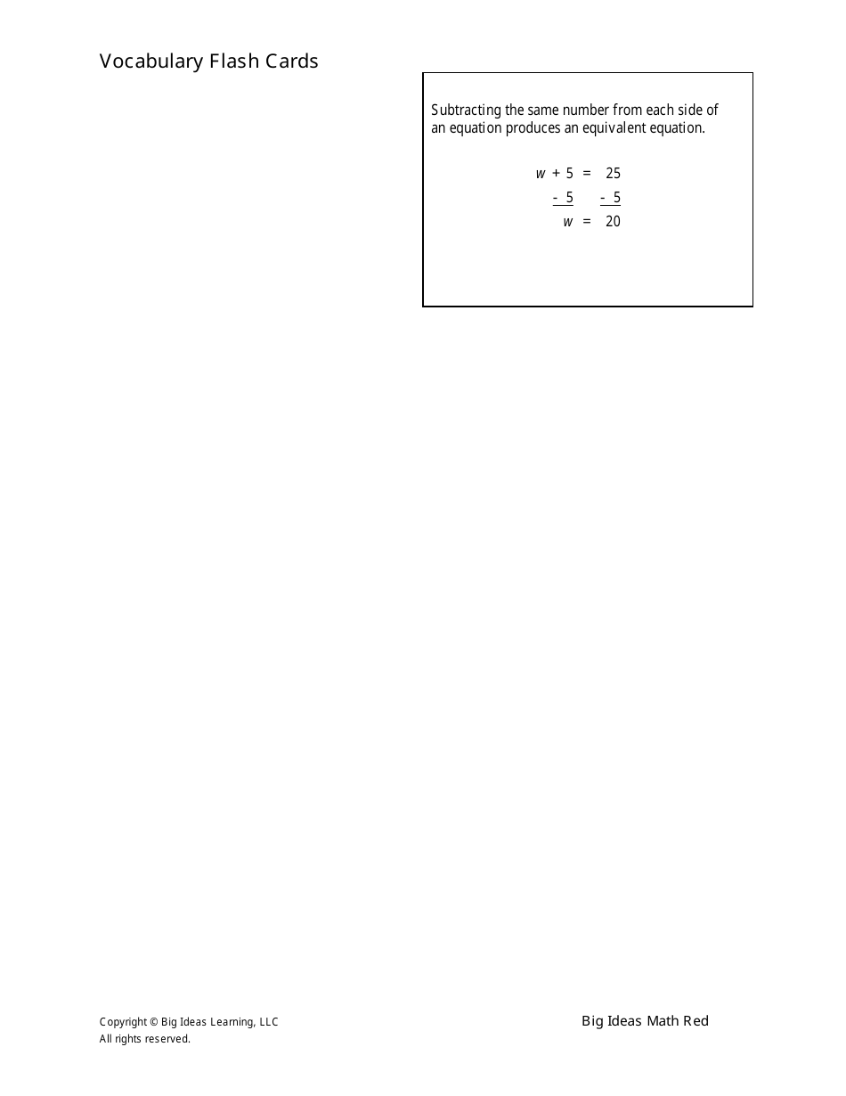 Grade 7 Math Vocabulary Flashcards Download Printable PDF | Templateroller