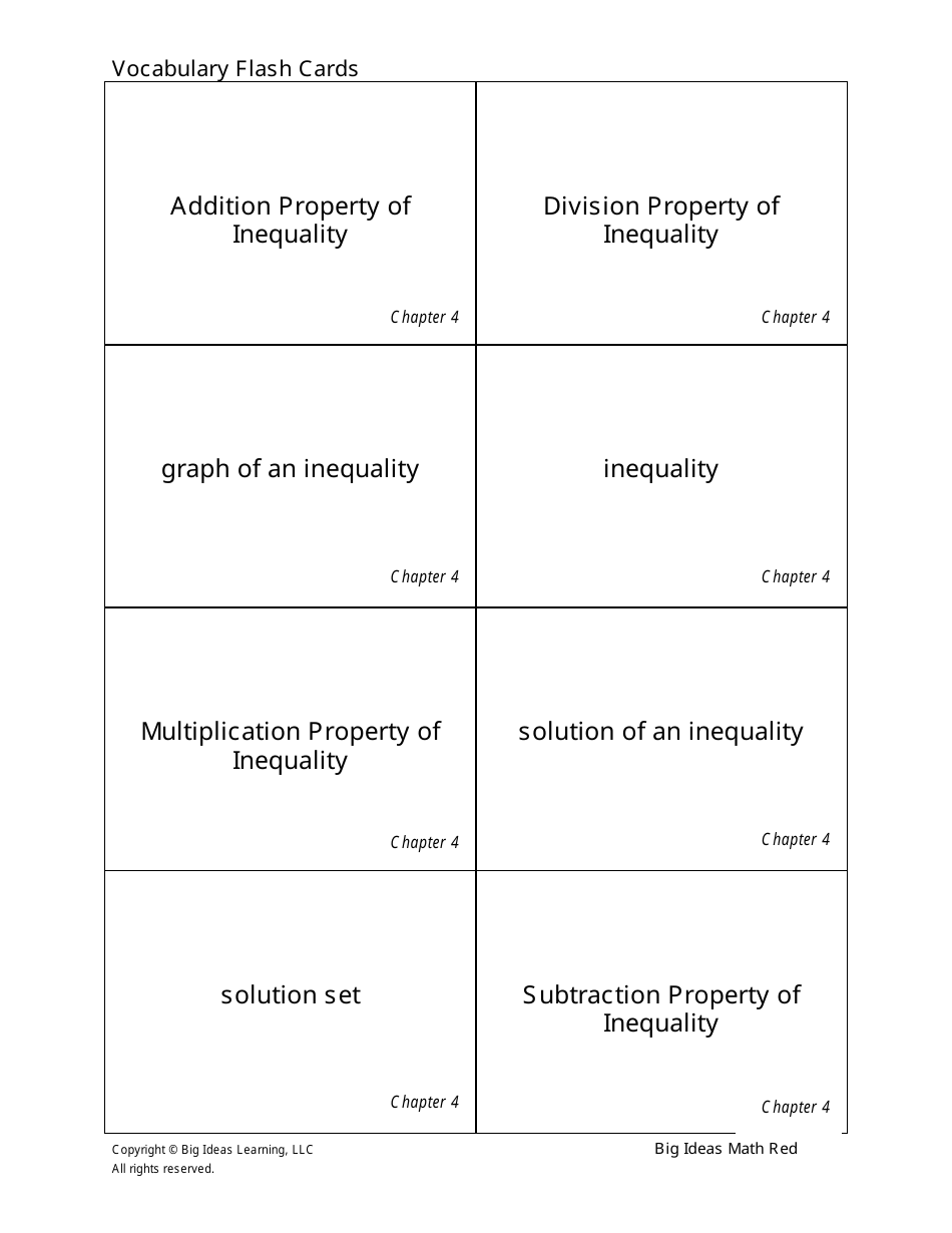 Grade 7 Math Vocabulary Flashcards Download Printable PDF | Templateroller