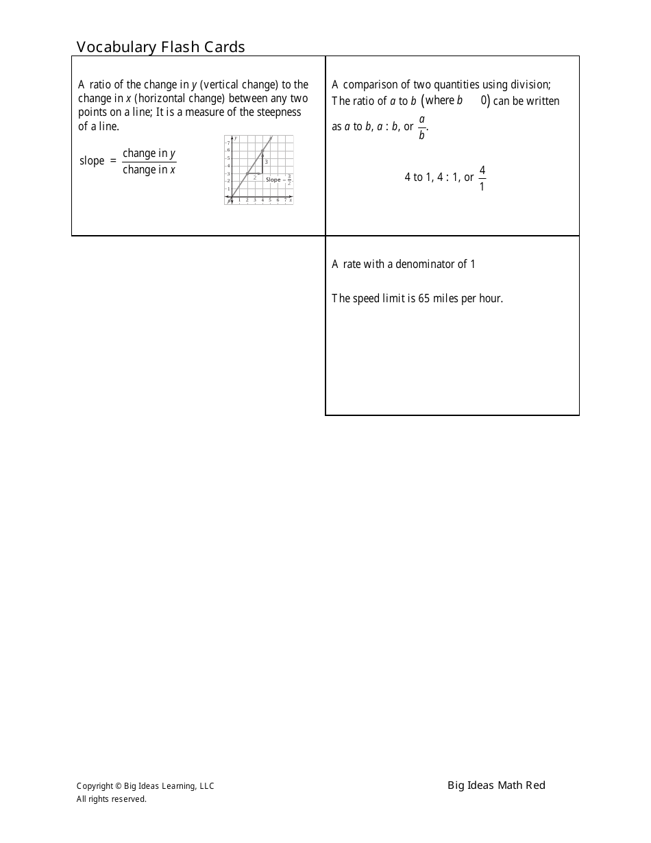 Grade 7 Math Vocabulary Flashcards Download Printable PDF | Templateroller