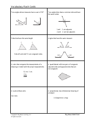 Grade 7 Math Vocabulary Flashcards, Page 28