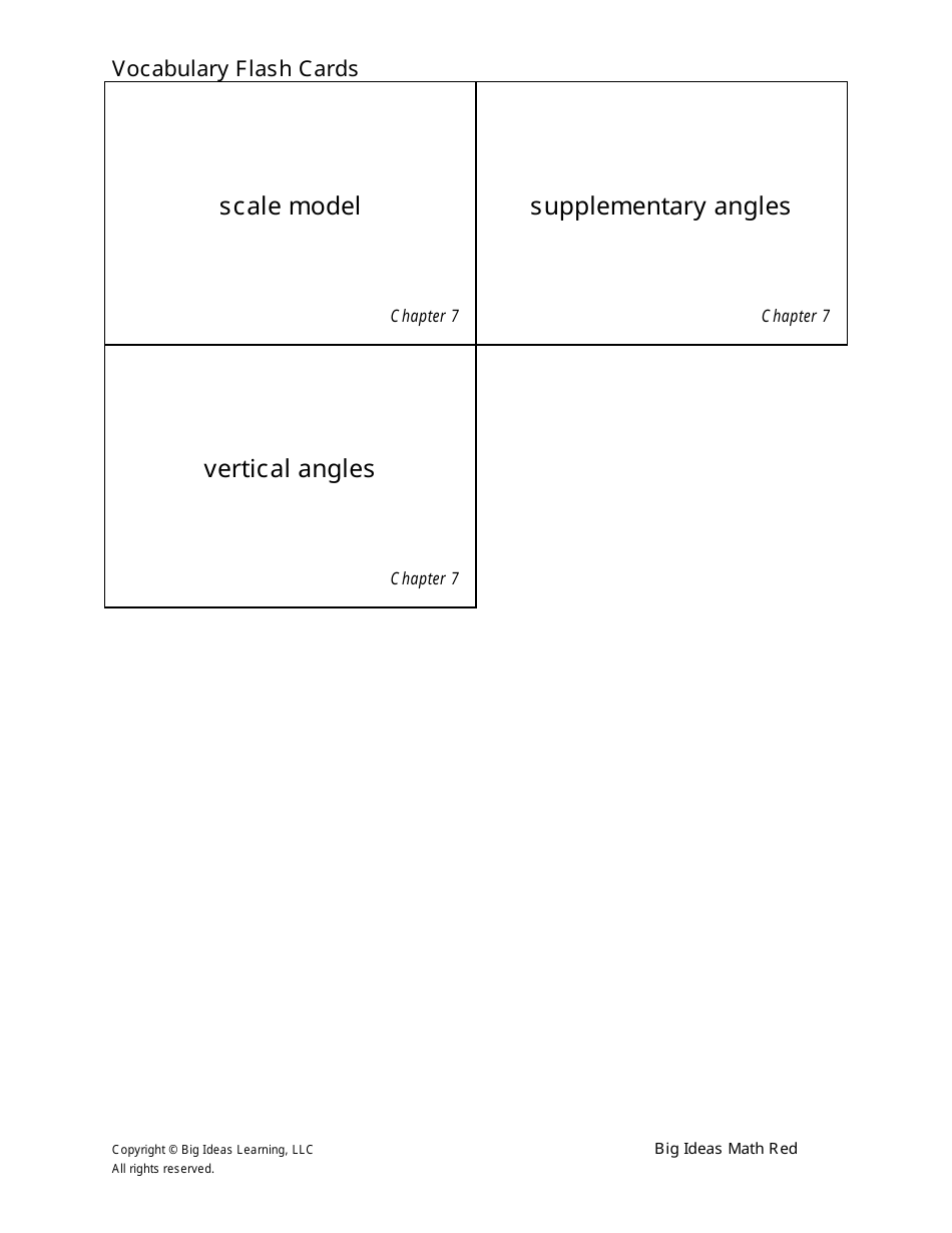 Grade 7 Math Vocabulary Flashcards Download Printable PDF | Templateroller