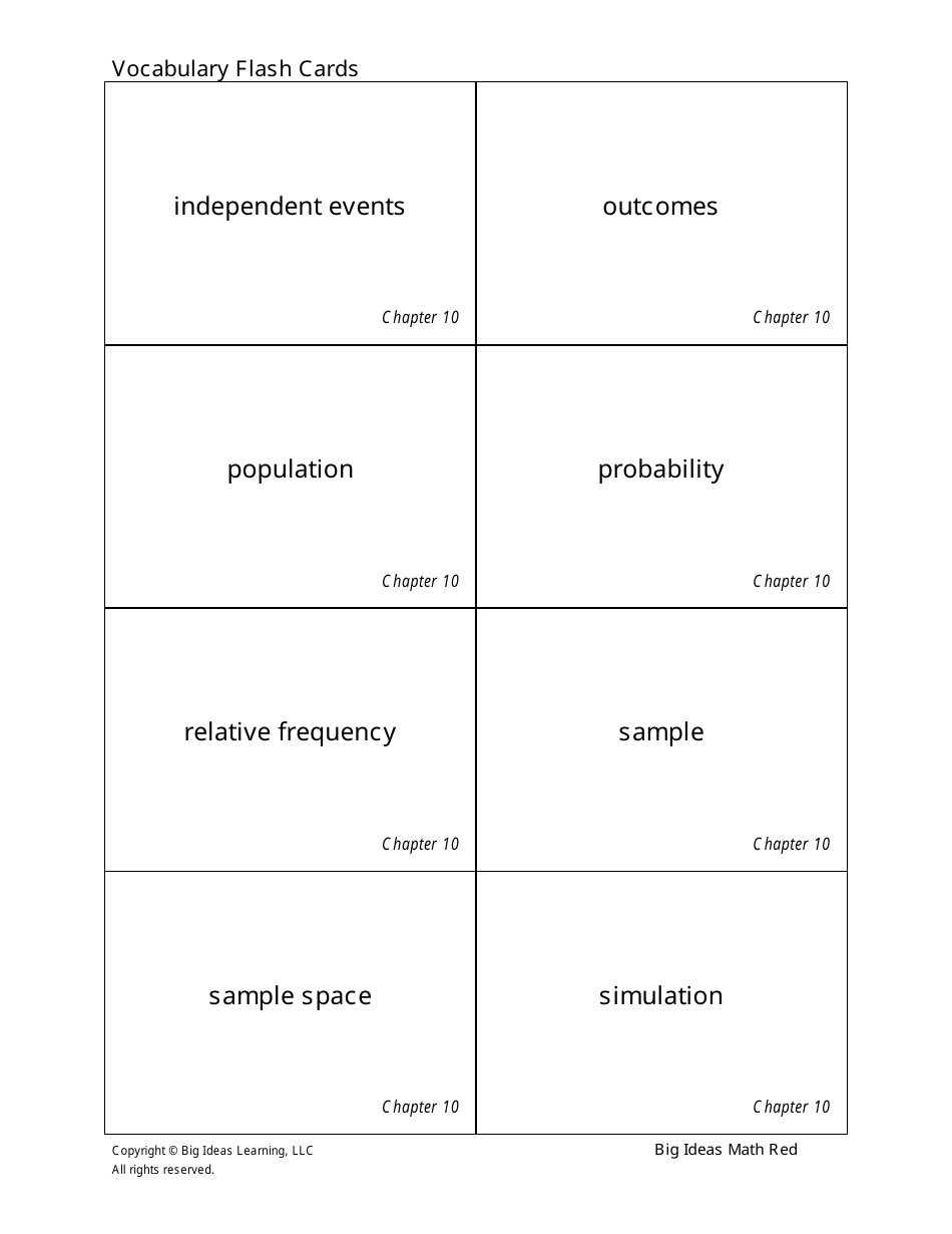 Grade 7 Math Vocabulary Flashcards Download Printable PDF | Templateroller