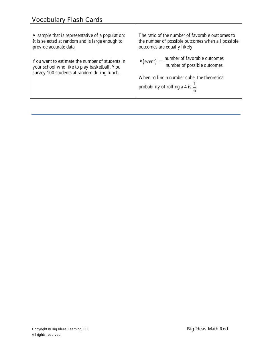 Grade 7 Math Vocabulary Flashcards Download Printable PDF | Templateroller