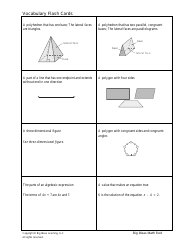 Grade 7 Math Vocabulary Flashcards, Page 6