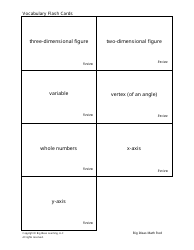 Grade 7 Math Vocabulary Flashcards, Page 7