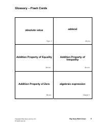 Document preview: Math Glossary Flashcards