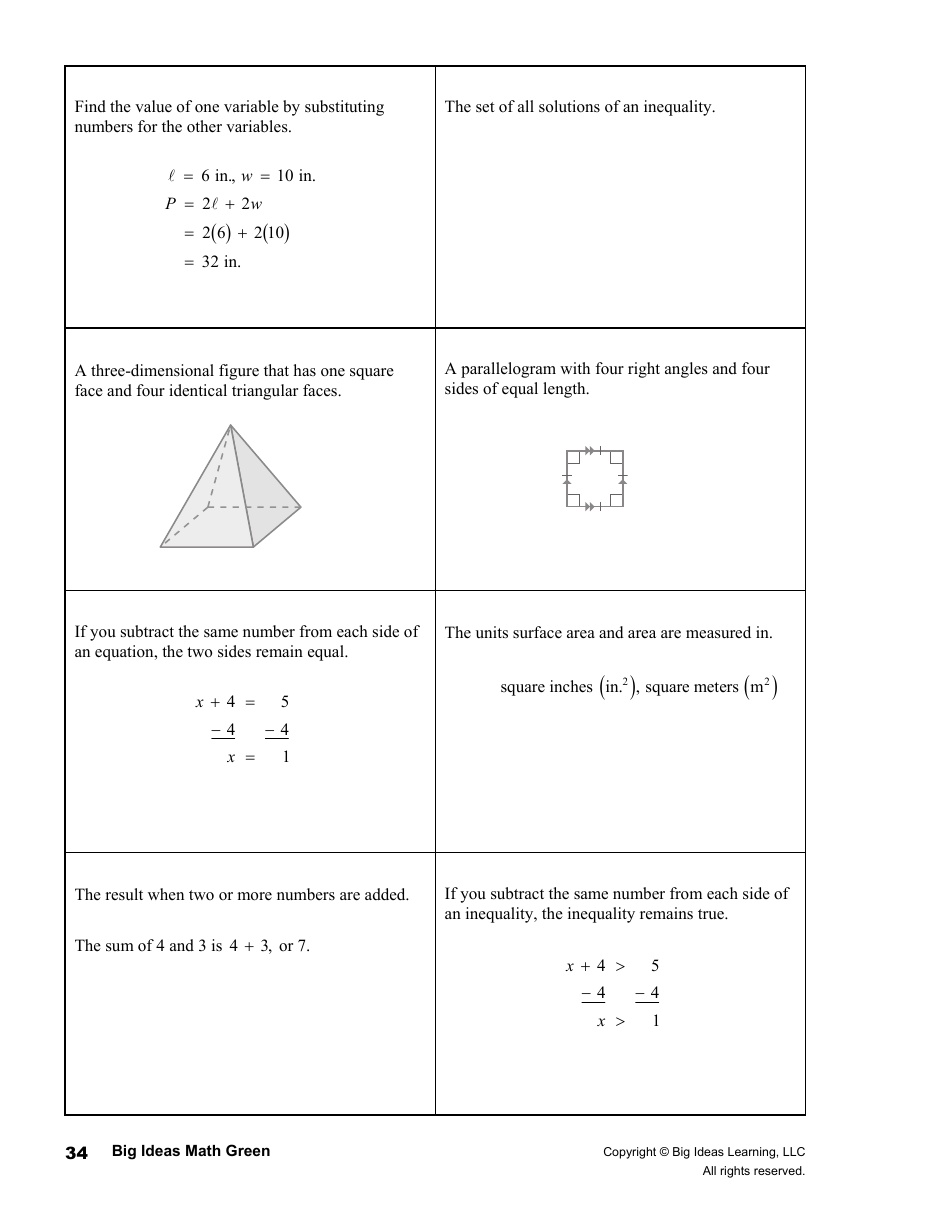 Math Glossary Flashcards, Page 34