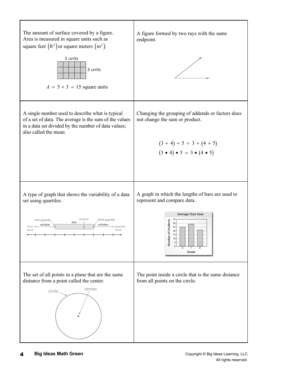 Math Glossary Flashcards, Page 4