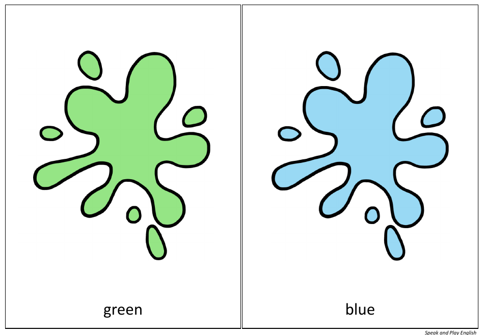 English Flashcards - Colors, Page 3