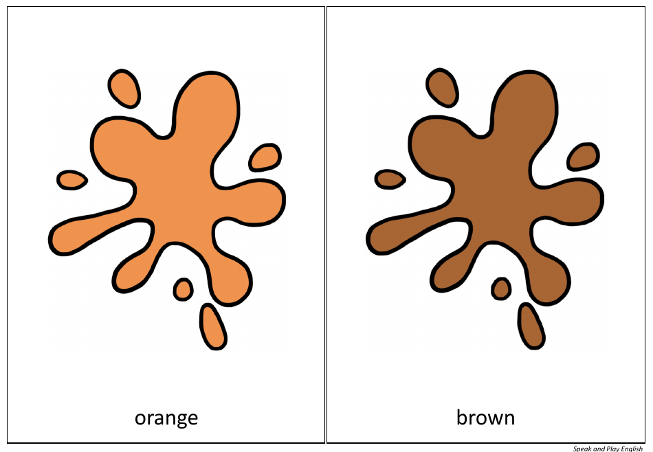 English Flashcards - Colors, Page 4