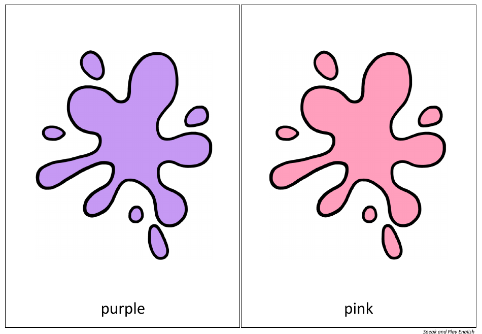English Flashcards - Colors, Page 5