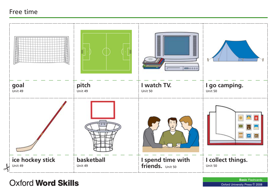 Oxford Word Skills Basic Flashcards, Page 7