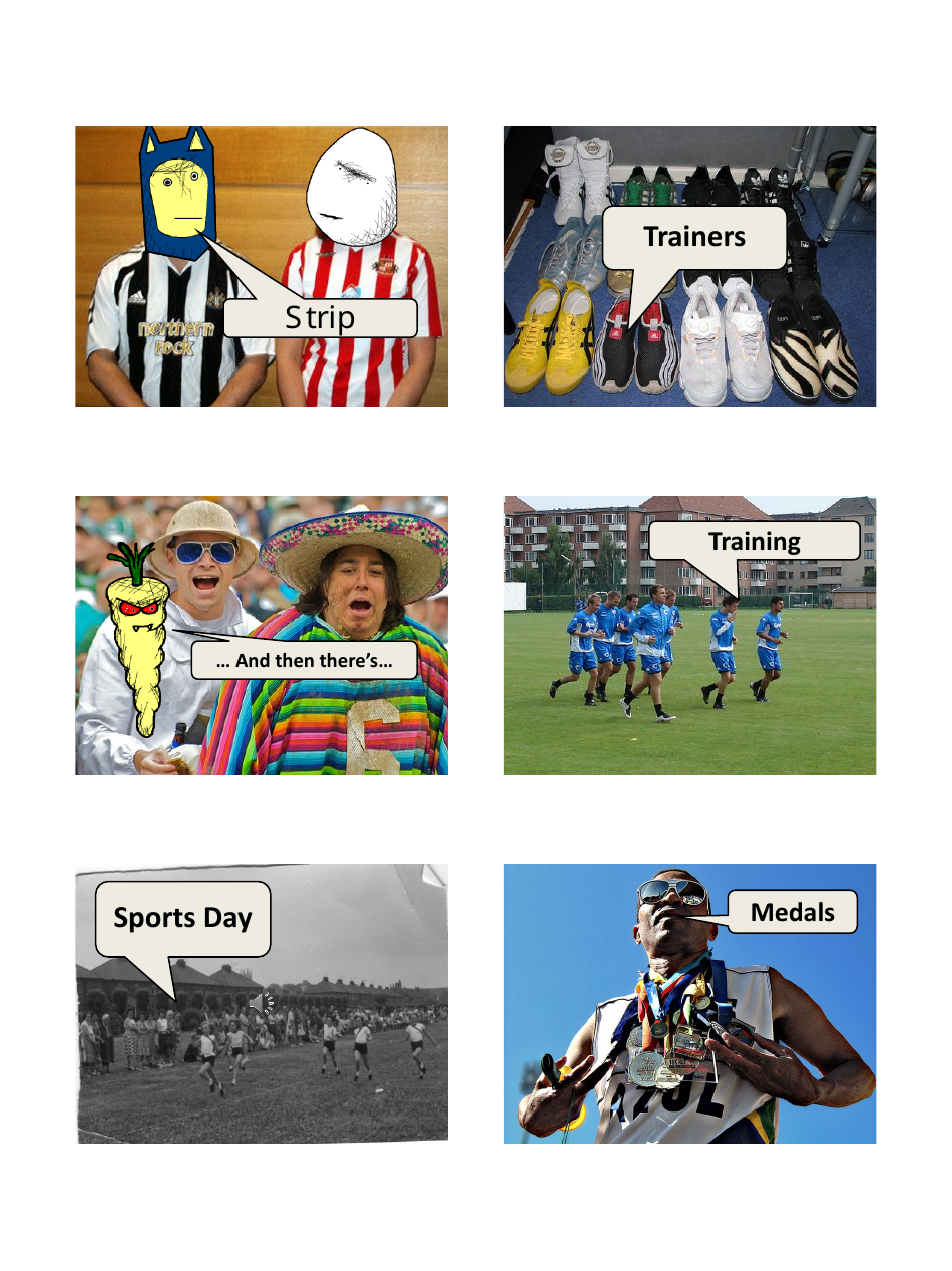 English Vocab Revision Flashcards - Sports, Page 7