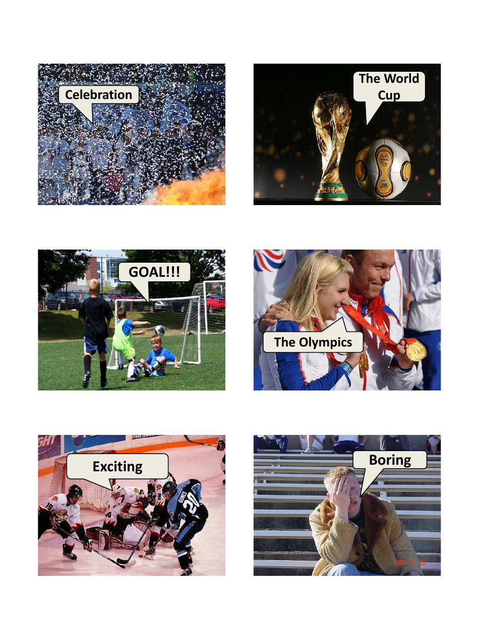 English Vocab Revision Flashcards - Sports, Page 8