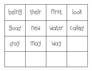 Trick Word Flashcards, Page 6