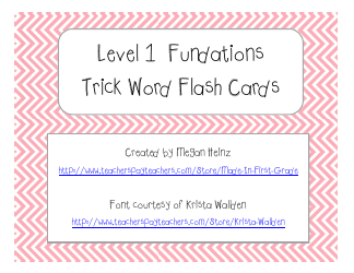 Trick Word Flashcards, Page 7