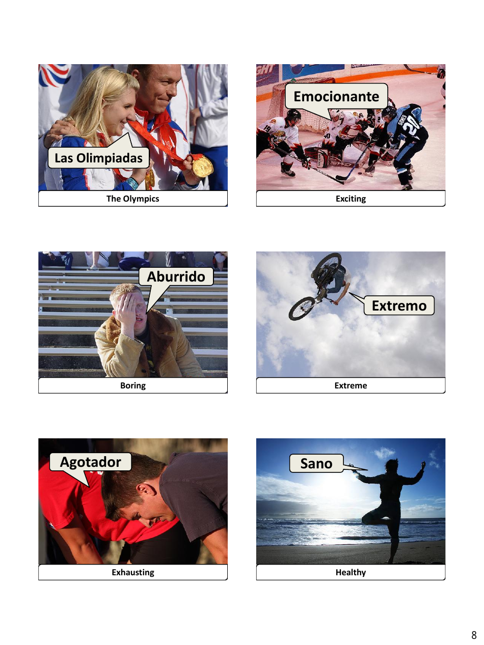 Spanish Revision Flashcards - Sports, Page 8
