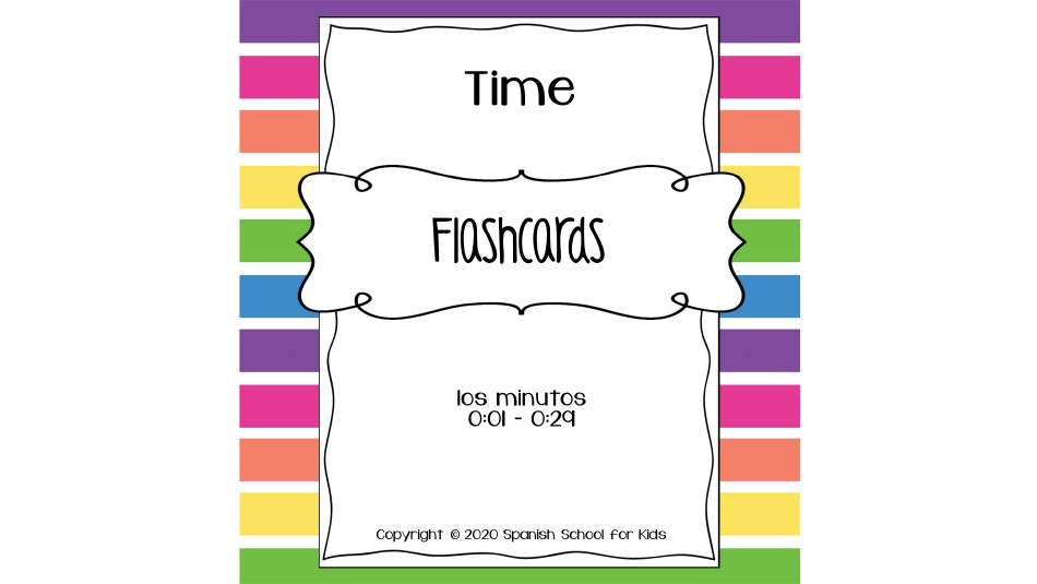 Spanish Flashcards - Time, Page 1