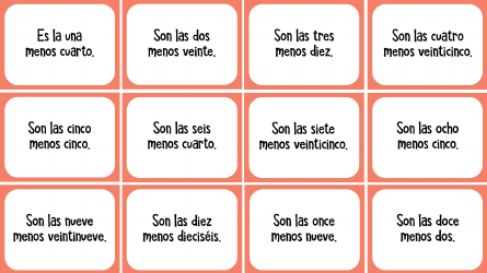 Spanish Flashcards - Time, Page 9