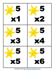 Cowboy Multiplication Flashcards, Page 14