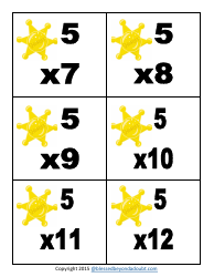 Cowboy Multiplication Flashcards, Page 15