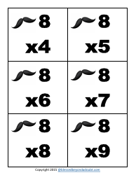 Cowboy Multiplication Flashcards, Page 21