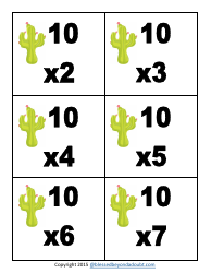 Cowboy Multiplication Flashcards, Page 25