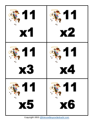 Cowboy Multiplication Flashcards, Page 27