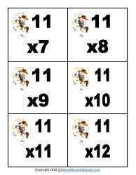 Cowboy Multiplication Flashcards, Page 28