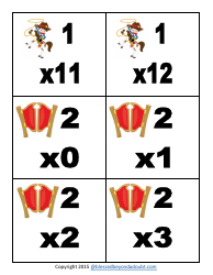 Cowboy Multiplication Flashcards, Page 7