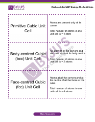 Neet Biology Flashcards - the Solid State, Page 6