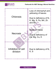 Neet Biology Flashcards - Mineral Nutrition, Page 6