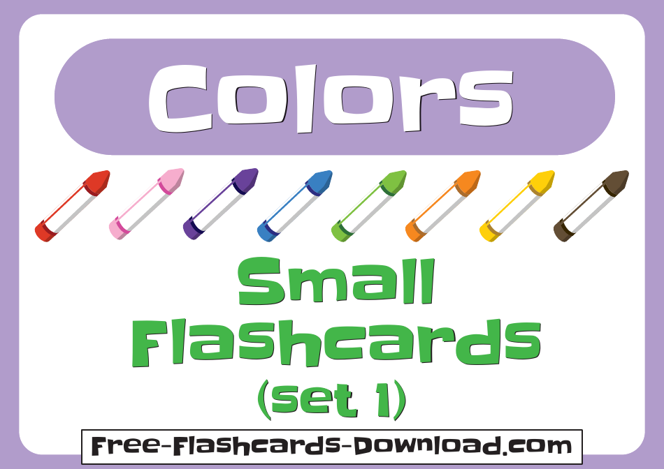 Small Color Flashcards, Page 1