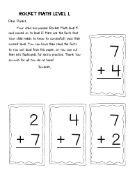 Rocket Math Flashcards, Page 12