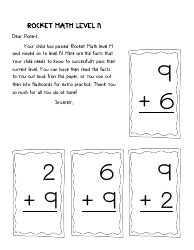 Rocket Math Flashcards, Page 14