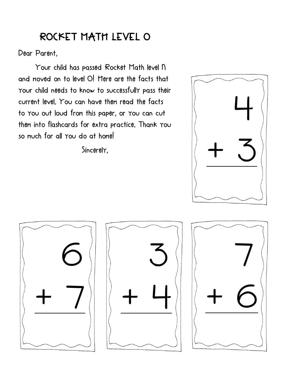 Rocket Math Flashcards, Page 15