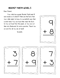 Rocket Math Flashcards, Page 19