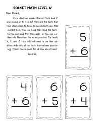 Rocket Math Flashcards, Page 23