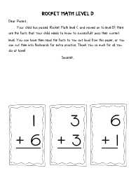 Rocket Math Flashcards, Page 4