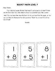 Rocket Math Flashcards, Page 6