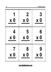 Document preview: 0-12 Multiplication Flashcards