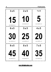 0-12 Multiplication Flashcards, Page 12