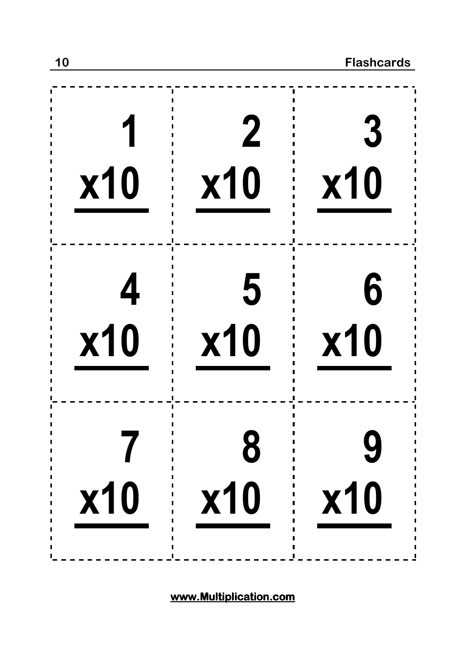 012 Multiplication Flashcards Download Printable PDF Templateroller